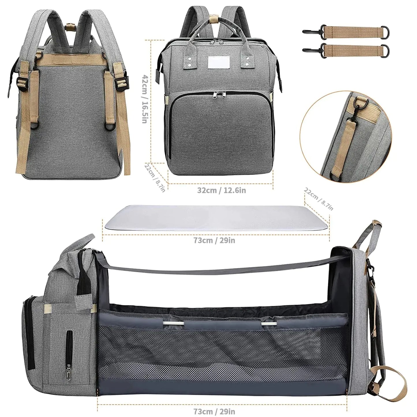 All-in-One Baby Crib Backpack