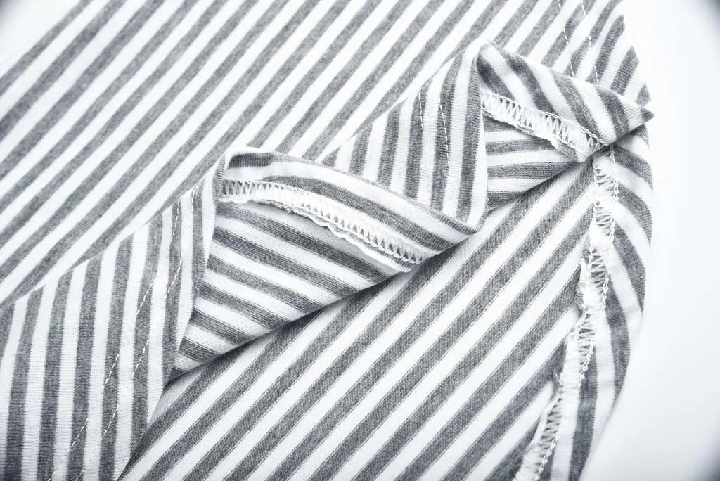 Long Sleeve Striped Nursing Top