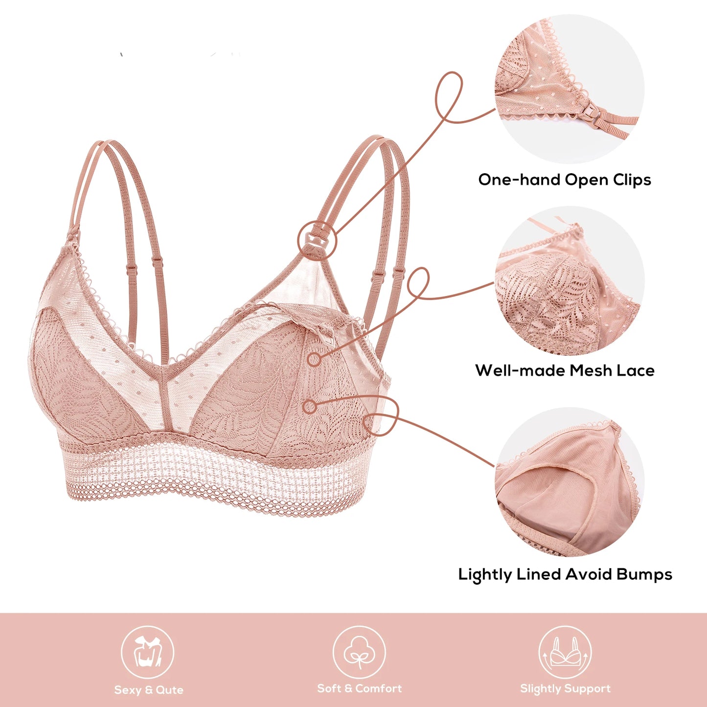 Lace Maternity Nursing Bra